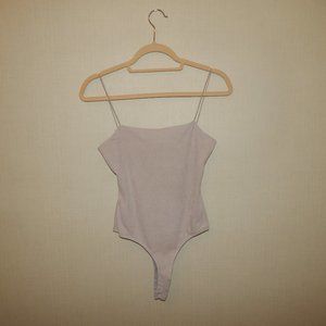 Ribbed Grey Bodysuit